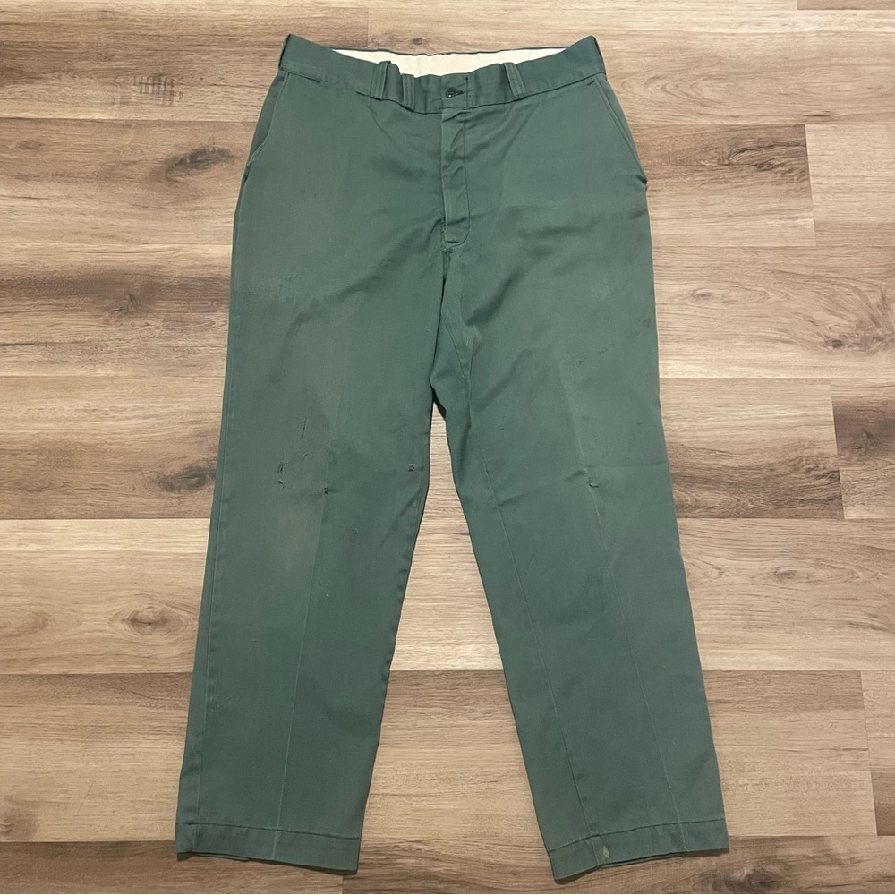 Vintage 60s Big Mac Green Sanforized Workwear Chinos 36x30 1960s Scoville